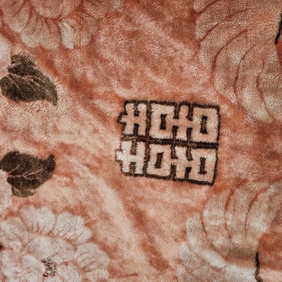 MCM VTG 1950s Korean Mink Peach Pink Floral Blanket Coverlet Twin‎ Heavy 58x81" - Picture 9 of 15